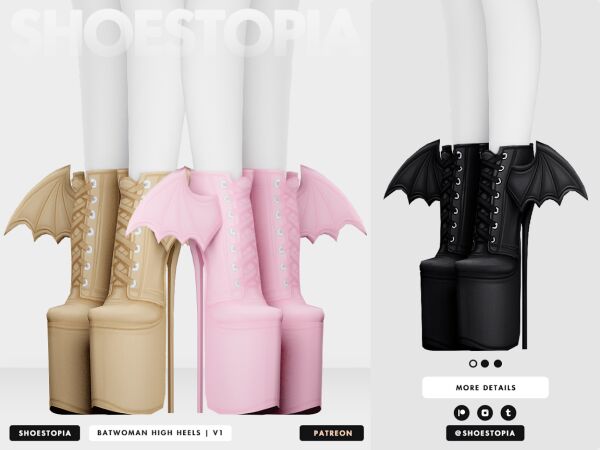 Shoestopia - Allon Boots 2 sims 4 cc shoestopia allon boots 2