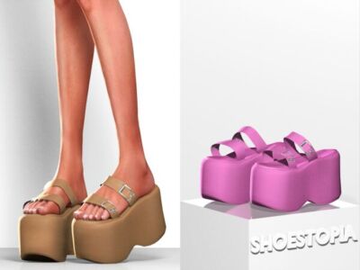 Stylish Dama Platform Sandals for The Sims 4 Sims 4 CC