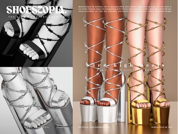 sims 4 cc shoestopia dragon age high heels 5