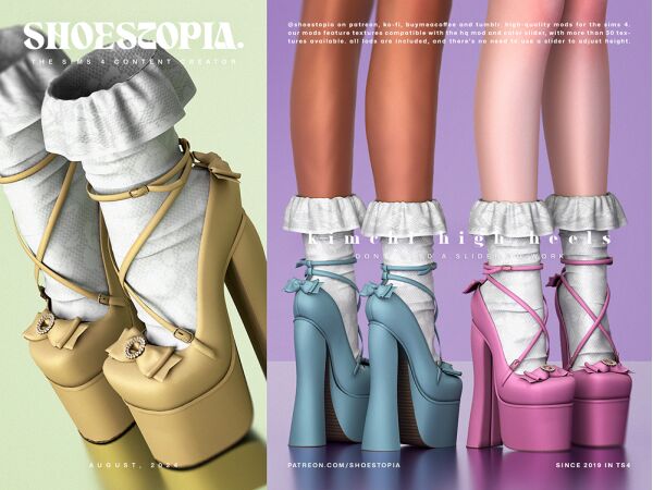 Egea High Heels: Trendy Footwear for Your Sims 3 sims 4 cc shoestopia egea high heels 10