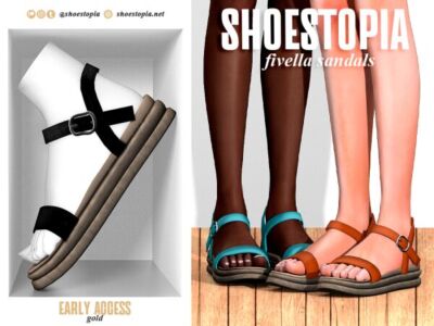 Fivella Sandals for Sims 4 Sims 4 CC