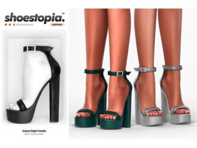 Shoestopia – Luiza High Heels Sims 4 CC