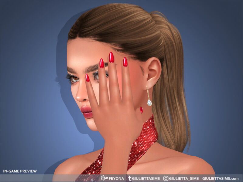 Stunning Short Stiletto Nails for Your Sims 2 sims 4 cc short stiletto ultra shiny nails 2