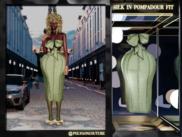 Stunning Silk Pompadour Outfit 1 Stunning Silk Pompadour Outfit Sims 4 CC