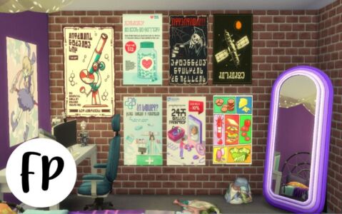Explore New Simlish Posters for Your Game! Sims 4 CC