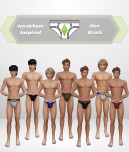 Sims 4 Aussiebum Inspired Riot Briefs Sims 4 CC