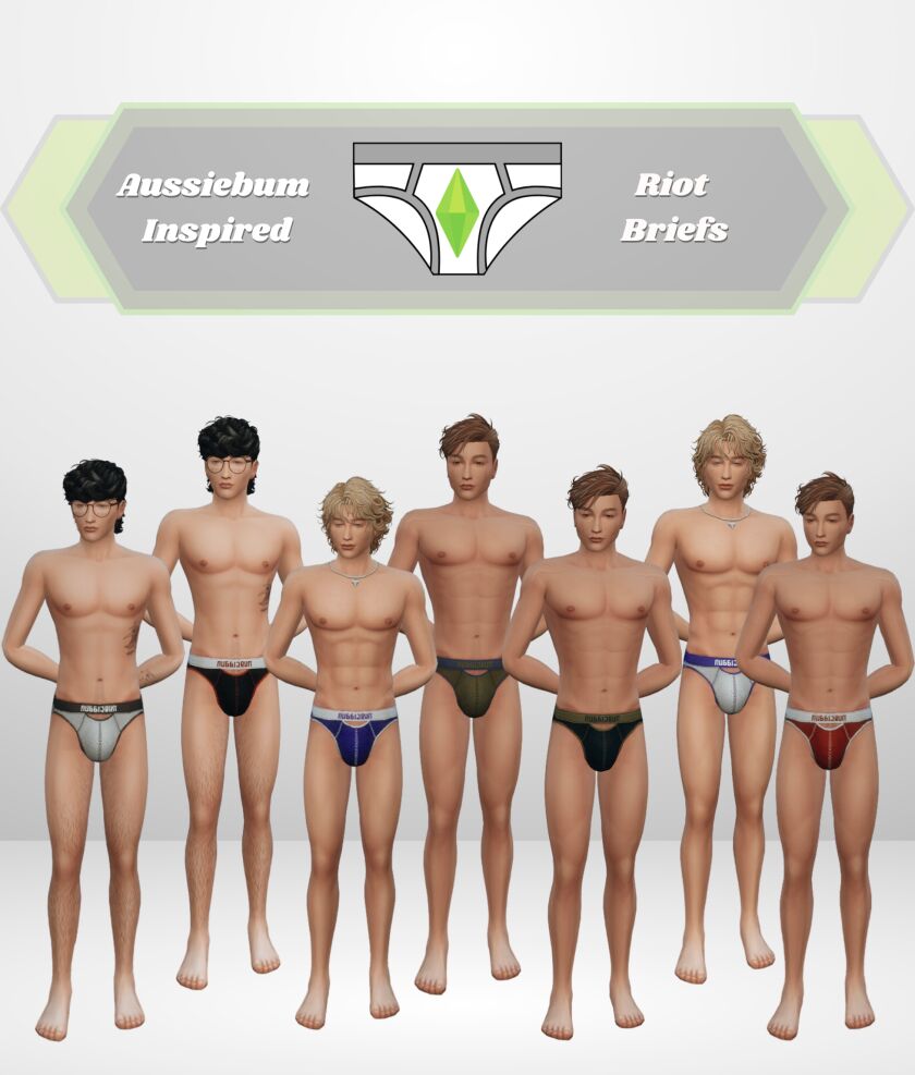 Sims 4 Aussiebum Inspired Riot Briefs Sims 4 CC