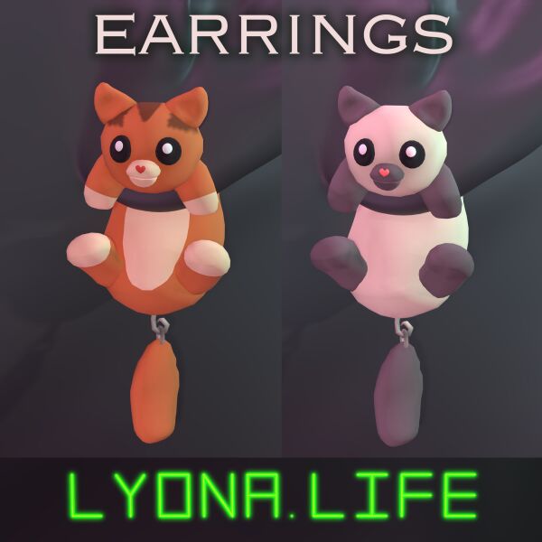 Sims 4 Earrings Cats 3 Versions By Lyona Life Sims 4 CC
