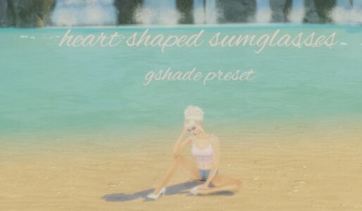 Cute Heart Shaped Sunglasses for Sims 4 Sims 4 CC