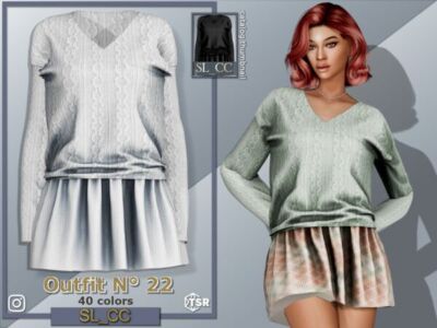 Stylish SL Outfit 22 Collection Sims 4 CC
