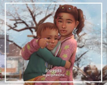 Adorable Snuggles Posepack for Toddlers Sims 4 CC