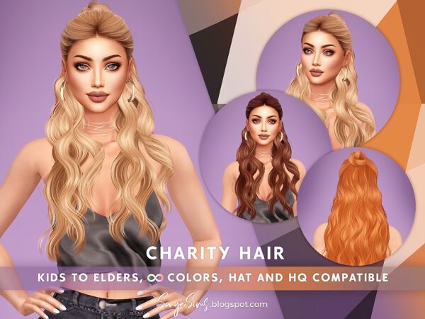 Charity Hair by SonyaSims 1 Charity Hair by SonyaSims Sims 4 CC