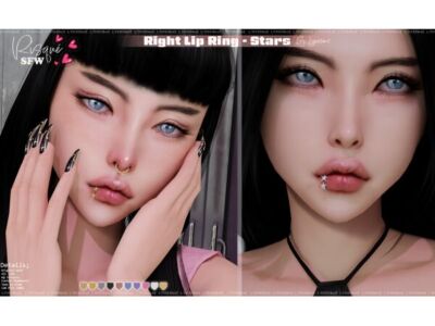 Stars Lip Ring by Lynxsimz Sims 4 CC