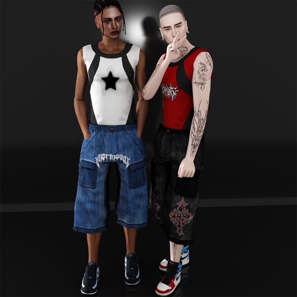 Stylish Streetsyle Outfit with Tattoos 1 Stylish Streetsyle Outfit with Tattoos Sims 4 CC