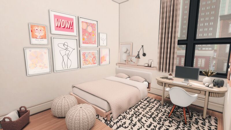 Chic Student Apartment Collection 3 sims 4 cc student apartment by summerrplays 2