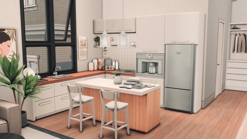 Chic Student Apartment Collection 4 sims 4 cc student apartment by summerrplays 3