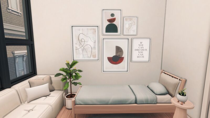 Chic Student Apartment Collection 5 sims 4 cc student apartment by summerrplays 4