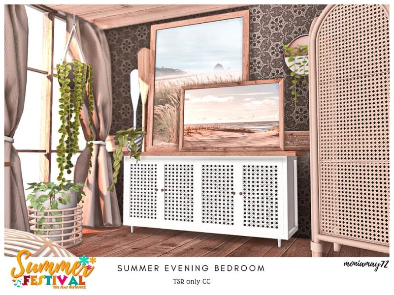 Summer Evening Bedroom 11 sims 4 cc summer evening bedroom 2