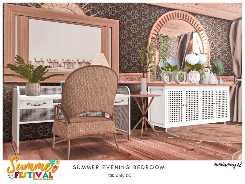 Summer Evening Bedroom 12 sims 4 cc summer evening bedroom 3