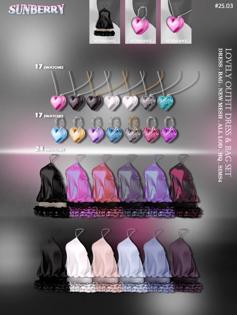 Lovely Outfit Dress & Bag Set 3 sims 4 cc sunberry 25 03 lovely outfit dress bag set 4