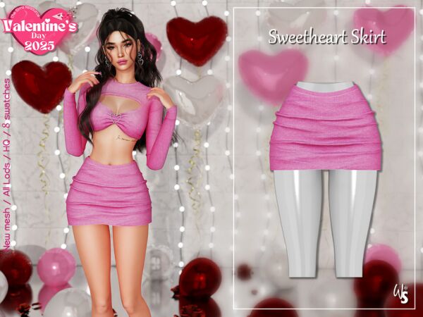 Sweetheart SET - Blouse By Wisteriasims 2 sims 4 cc sweetheart set blouse by wisteriasims 2