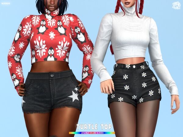 Stylish Tara Turtleneck Top Sims 4 CC