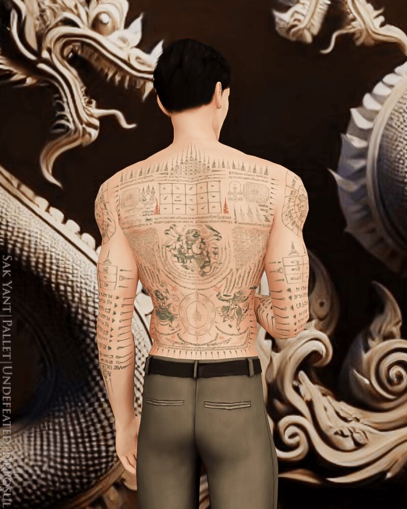 sims 4 cc tattoo collection sak yant pallet undefeated by po sul 2