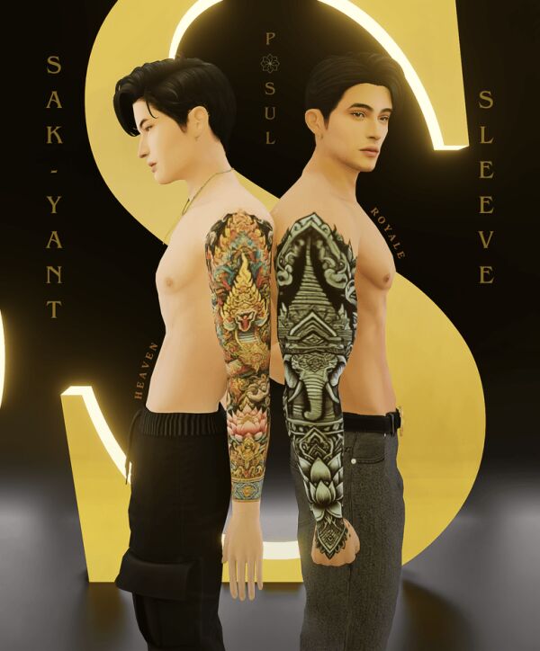 Stunning Sleeve Tattoo Collection 1 Stunning Sleeve Tattoo Collection Sims 4 CC