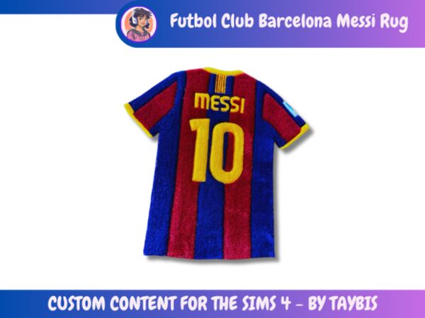 Taybis | Futbol Club Barcelona Messi Rug Sims 4 CC