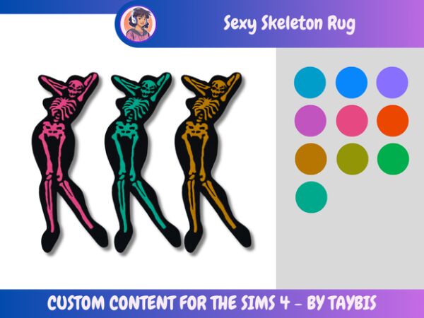 Taybis Rug - Sexy Skeleton 1 Taybis Rug – Sexy Skeleton Sims 4 CC