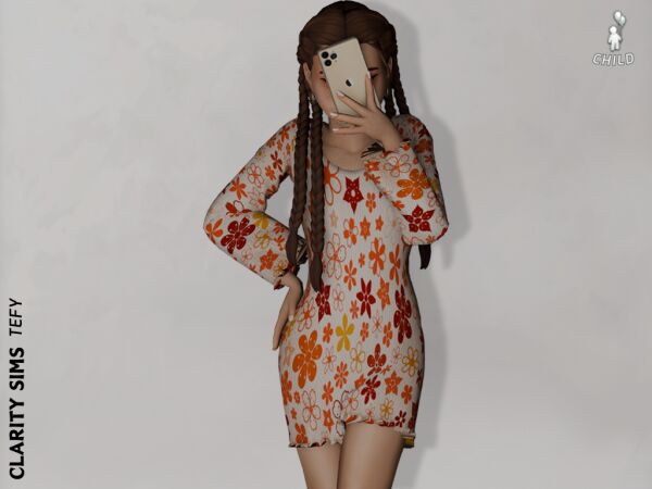 Tefy – Stylish Child Dress Sims 4 CC