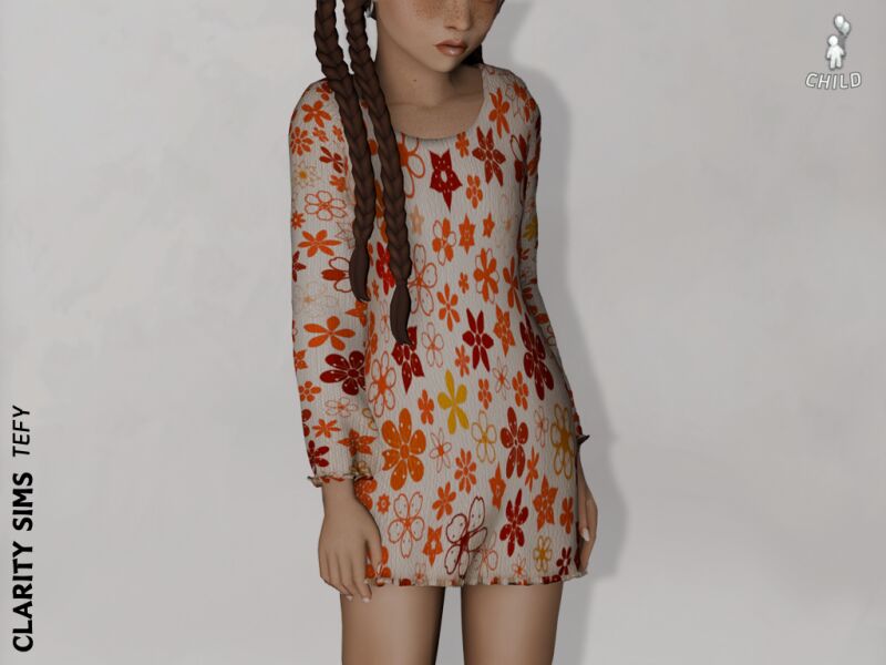 sims 4 cc tefy dress child 2