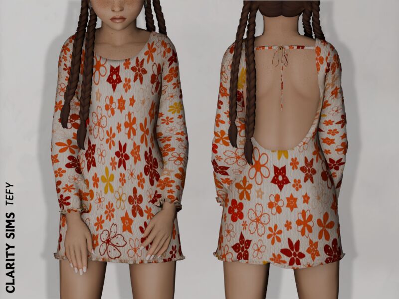 sims 4 cc tefy dress child 4