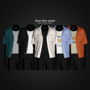 Stylish Short Shirt Jacket for Your Wardrobe Sims 4 CC