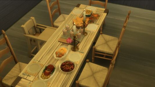 Thanksgiving Spread In The Sims 🍁🤎 Sims 4 CC