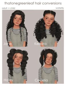 Stunning Hair Conversions by Waterlily0210 Sims 4 CC