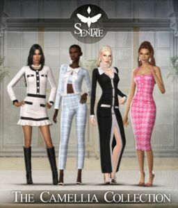 The Camellia Collection: Explore Stunning Outfits Sims 4 CC