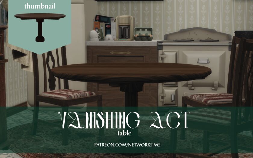 The Vanishing ACT - Table SET 5 sims 4 cc the vanishing act table set 2