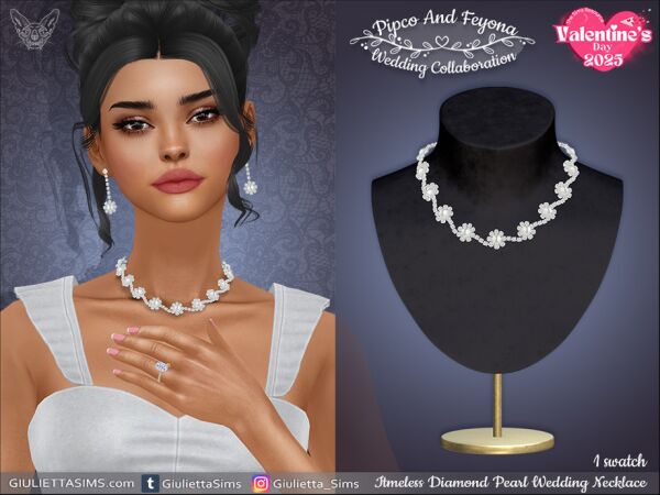 Timeless Diamond Pearl Necklace 1 Timeless Diamond Pearl Necklace Sims 4 CC