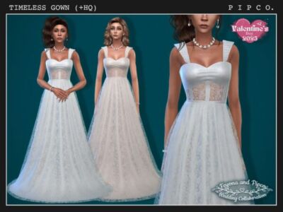 Timeless Gown for Your Dream Wedding Sims 4 CC
