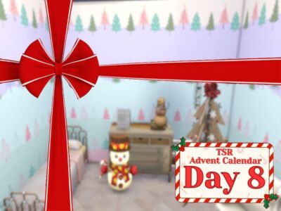 Cute Christmas Tree Wall Set Sims 4 CC