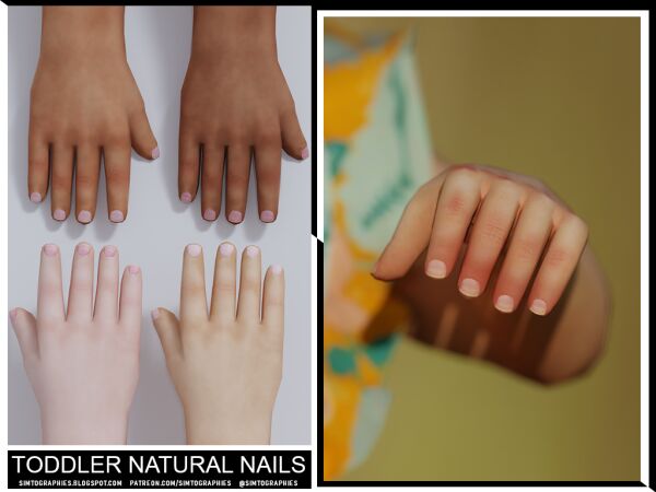 Toddler Natural Nails 1 Toddler Natural Nails Sims 4 CC