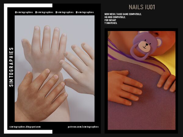 Toddler Natural Nails 2 sims 4 cc toddler natural nails 2