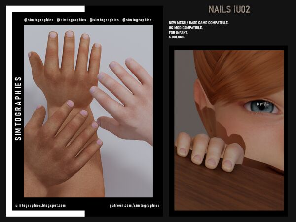 Toddler Natural Nails 3 sims 4 cc toddler natural nails 3