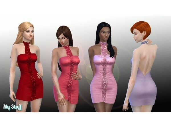 TS2 Night Life Dress Conversion 1 TS2 Night Life Dress Conversion Sims 4 CC