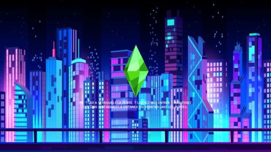 TS4 Classy Towers Night Loading Screen Sims 4 CC