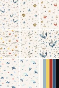 Under The Sea Collection – 8 Wallpaper Prints Sims 4 CC
