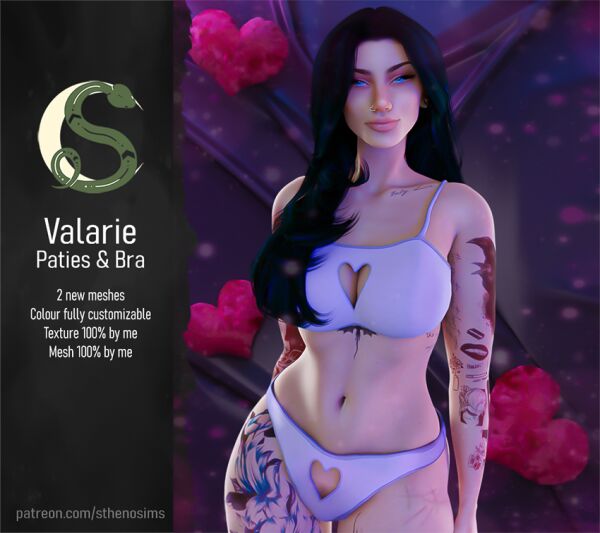 Valarie Underwear by Sthenosims 1 Valarie Underwear by Sthenosims Sims 4 CC