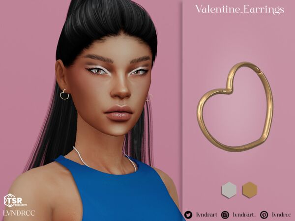 Valentine Earrings by LVNDRCC 1 Valentine Earrings by LVNDRCC Sims 4 CC