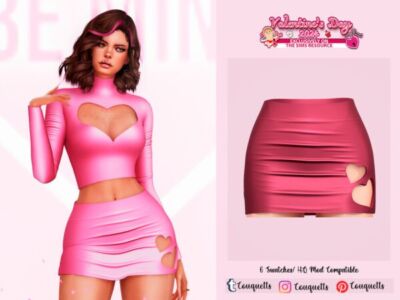 Valentine’s Day Set N1 Skirt Sims 4 CC